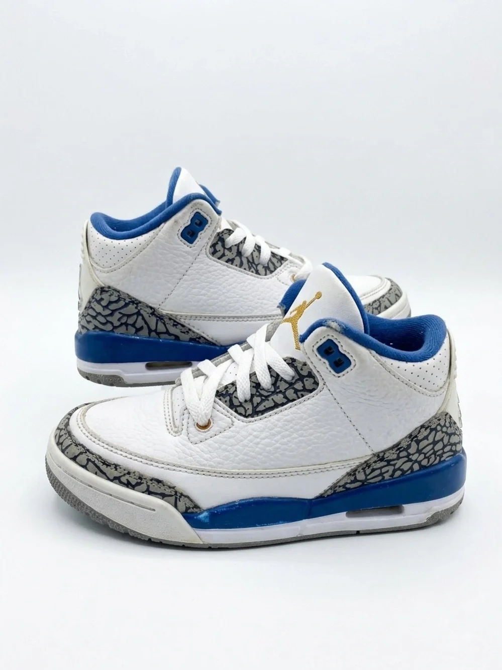 Air Jordan 3 Retro Wizards True Blue Preschool Sneakers 12C Streetwear